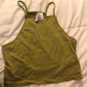 Navy green halter top